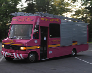 Pink Fire Engine Party Bus Hire Northern Ireland