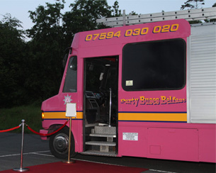 Pink Fire Engine Party Bus Hire Northern Ireland